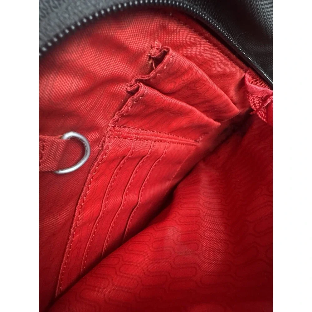 Tumi T-Tech Sling Backpack Black Red Crossbody Messenger Bag Tech Travel Commute